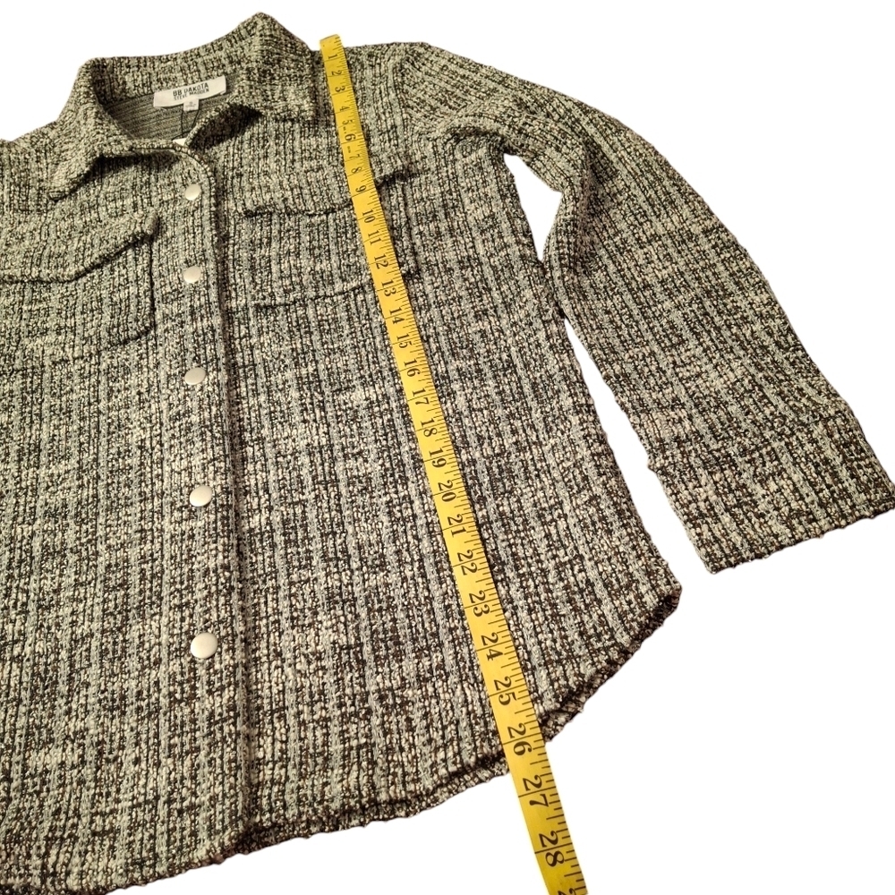 BB Dakota by Steve Madden Cuddled Up Tweed Shirt Jacket Women Size Small - Picture 10 of 12